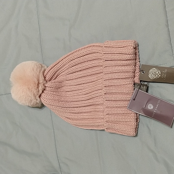 VINCE CAMUTO Faux Fur Pom Beanie - Picture 3 of 7